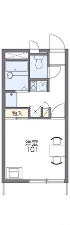 レオパレスハビタＡの物件間取画像